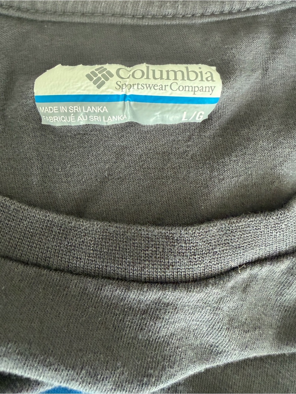 Columbia Unisex Long Sleeve Charcoal Cotton Longsleeve Graphic Tee, L - Picture 7 of 10